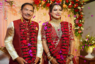 Ex India Cricketer Arun Lal Marries Again  Arun Lal Wedding Pics  Arun Lal married long-time friend Bulbul Saha  Bulbul Saha  മുൻ ഇന്ത്യൻ ക്രിക്കറ്റ് താരം അരുൺ ലാൽ വിവാഹിതനായി  അരുൺ ലാൽ  ബുൾ ബുൾ സാഹ