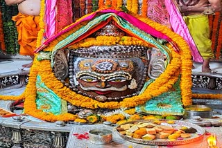 Ujjain Mahakaleshwar temple Baba Mahakal makeup on 4 May 2022