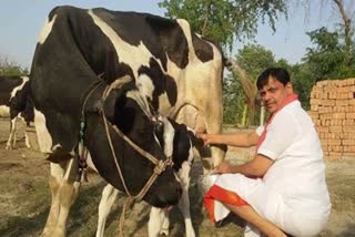 Center Minister Nityanand Rai in desi style in Vaishali Bihar