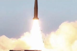 ballistic missile towards sea