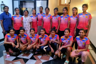 Jharkhand women hockey team reached Bhopal