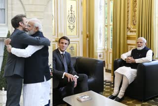 PM Modi holds talks with French President Macron  Prime Minister Narendra Modi meets france President Emmanuel Macron  ഫ്രഞ്ച് പ്രസിഡന്‍റുമായി കൂടിക്കാഴ്‌ച നടത്തി നരേന്ദ്ര മോദി  പ്രധാനമന്ത്രി മൂന്ന് ദിവസത്തെ യൂറോപ്പ് സന്ദർശനം  മോദി ഫ്രാൻസ് സന്ദർശനം  ഫ്രാൻസ് പ്രസിഡന്‍റ് ഇമ്മാനുവൽ മാക്രോൺ കൂടിക്കാഴ്‌ച  Modi discusses defence cooperation Indo Pacific with French President  PM Modi meets Emmanuel Macron at Elysee Palace  മോദി എലിസി പാലസ് സന്ദർശനം