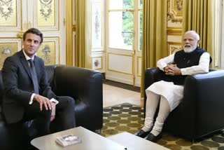 PM Meets French President Macron In Paris