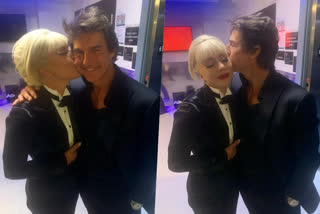 Lady Gaga kisses Tom Cruise, lady gaga tom cruise, lady gaga latest pictures, lady gaga instagram, tom cruise instagram, hollywood news updates
