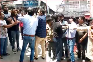 Fight between tourist and shopkeeper in Shimla