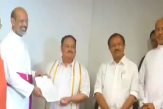 Thamarassery Bishop Meet JP Nadda  Bishop Mar Remigiose Inchananiyil meet BJP National President  ദേശീയ ന്യൂനപക്ഷ കമ്മീഷൻ അധ്യക്ഷ സ്ഥാനം  ജെ.പി നദ്ദയുമായി താമരശ്ശേരി ബിഷപ്പ് ചര്‍ച്ച നടത്തി  ബിഷപ്പ് മാർ റെമിജിയോസ് ഇഞ്ചനാനിയില്‍ ബി.ജെ.പി ദേശീയ അധ്യക്ഷനുമായി ചര്‍ച്ച നടത്തി