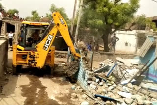 morena administration ran bulldozer at rape accused house