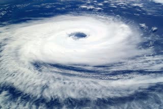 Cyclone Asani forming in Bay of Bengal