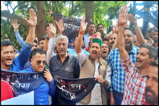 Congress protest in Shimla against Khalistan