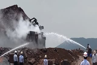 Fire in Bailadila iron mine