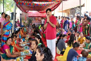 Mother's day celebration by BJP activists in Mysore