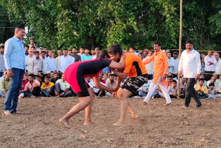 mp srinivas patil laid the foundation of womens wrestling  at marul haveli village in satara district