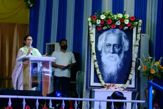 Mamata talks about Tagore's Nobel Prize Theft on Rabindra Jayanti