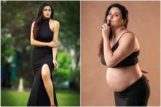 Actress Namitha pregnant Baby bump photos