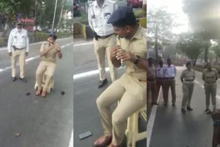 Mumbai cop plays Sandese Aate Hai tune on flute