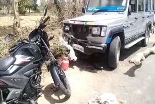 Bike rider hit by jeep