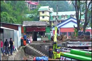 Lift and escalator work in Lakkar Bazar