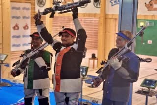 ISSF Junior World Cup  ISSF  India beat Germany  आईएसएसएफ जूनियर विश्व कप  10m Air Rifle Competition  Rudrank Balasaheb Patil  Abhinav Shaw  आईएसएसएफ  भारत ने जर्मनी को हराया  10 मीटर एयर राइफल प्रतियोगिता  रुद्रांक बालासाहेब पाटिल  अभिनव शॉ
