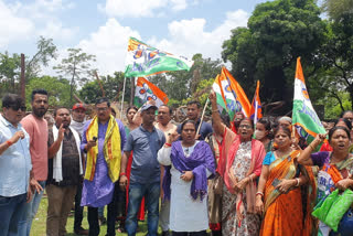 TMC protested as Rail Authority demolishes School in Asansol at night