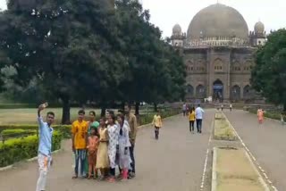 Tourists are coming to watch Gol Gumbaz