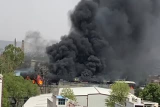 Fire in Chemical factory in Jaipur