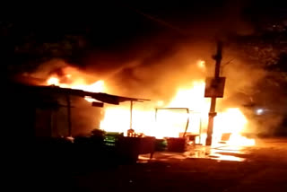 sudden fire in Dumka shops