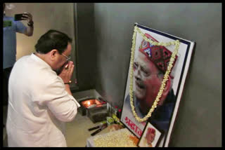 JP Nadda pays tribute to Pandit Sukhram