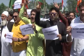 Demonstration against the assassination of Kashmiri Pandit
