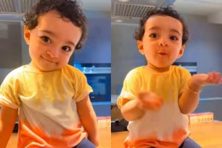 pearle maaney nila baby  nila baby imitating mammootty mohanlal  nila baby video trending  pearle maaney srinish aravind  പേളി മാണി നില ബേബി  നില ബേബി വീഡിയോ  മമ്മൂട്ടി മോഹന്‍ലാല്‍