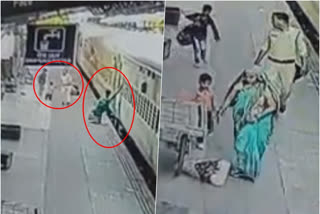 Ujjain railway station woman jump