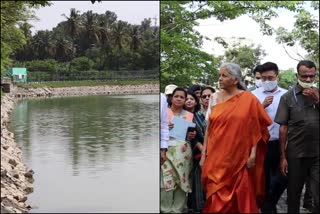 ಕಾಳೇನ ಅಗ್ರಹಾರ ಕೆರೆ ಪರಿಶೀಲಿಸಿದ ಕೇಂದ್ರ ಹಣಕಾಸು ಸಚಿವೆ