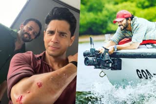 Sidharth Malhotra get injured  ഷൂട്ടിംഗിനിടെ സിദ്ധാര്‍ഥ്‌ മല്‍ഹോത്രയ്‌ക്ക്‌ പരിക്ക്‌  Sidharth Malhotra shres injury post  Sidharth Malhotra penned about Rohit Shetty  Rohit Shetty shared a post  Sidharth Malhotra upcoming movies