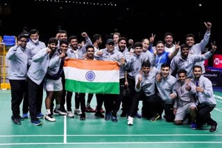 One crore reward for India badminton team, Sports Minister announces reward for badminton team, India win at Thomas Cup, India win Thomas Cup