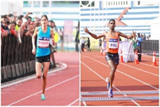 TCS World 10K 2022  Parul  Abhishek  win  title  टीसीएस वर्ल्ड 10के  पारुल चौधरी  अभिषेक पाल  चैंपियन