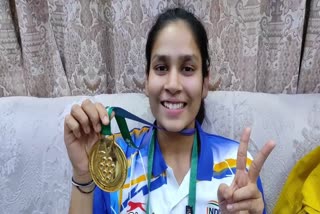 Shreya Singla wins gold in Badminton at Deaflympics  Shreya Singla  Deaflympics  ഡെഫ്ലിംപിക്‌സിൽ സ്വര്‍ണം നേടുന്ന ആദ്യ പഞ്ചാബുകാരിയായി ശ്രേയ സിംഗ്ല  ശ്രേയ സിംഗ്ല  ഡെഫ്ലിംപിക്‌സ്  Deaflympics in Brazil