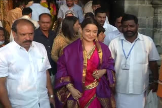 Kangana visit Tirumala: