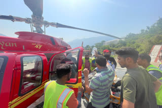 Airlift of injured pilgrim in Kedarnath