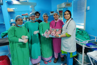 Birth of three girls in Dewas Hospital