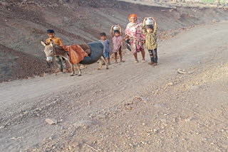 Photo depicting water crisis in Pratapgarh