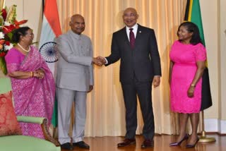 President Ram Nath Kovind meets Jamaica Governor