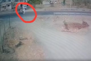 An elderly man crossing the road was hit by a speeding motorcycle