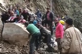 Kedarnath Yatra road blocked near Gaurikund after landslide follows heavy rains