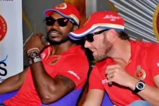 Chris Gayle and AB de Villiers