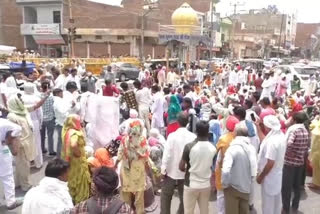 workers protest in sirsa