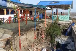 Tidal water floods Moushuni Island