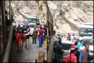 HRTC bus and car collide in Kinnaur