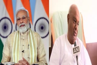 पीएम मोदी व पूर्व पीएम एचडी देवगौड़ा , PM Modi birthday wishes to HD Devegowda