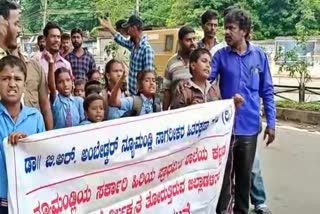 Students protest for repair of school building