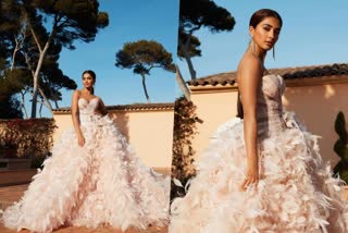 Cannes 2022  Pooja Hegde at Cannes  Pooja Hegde Cannes looks  Pooja Hedge on Cannes red carpet  75 Cannes film festival  Indian celebrities at Cannes film festival