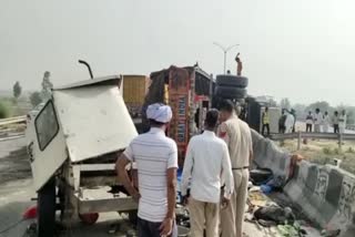 truck runs over 14 sleeping labourers on kmp expressway in bahadurgarh haryana 3 killed several injured